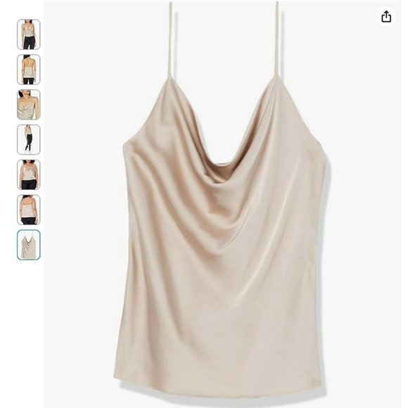 NWT! The Drop - Women's Christy Cowl-Neck Cami Silky Stretch Top - Picture 2 of 5
